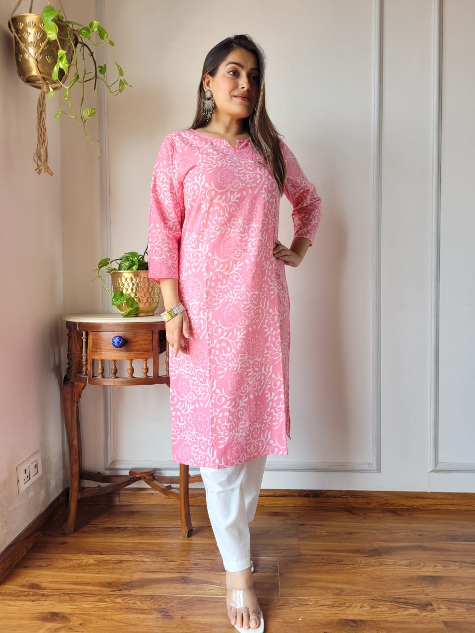 Handblock Print Cotton Kurti Pant