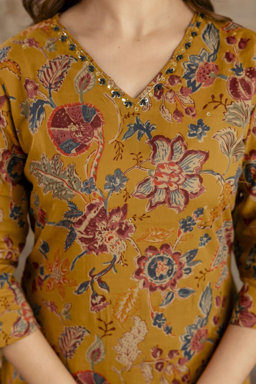 Jaipuri suits cotton kurti pant dupatta sanganeri print dress