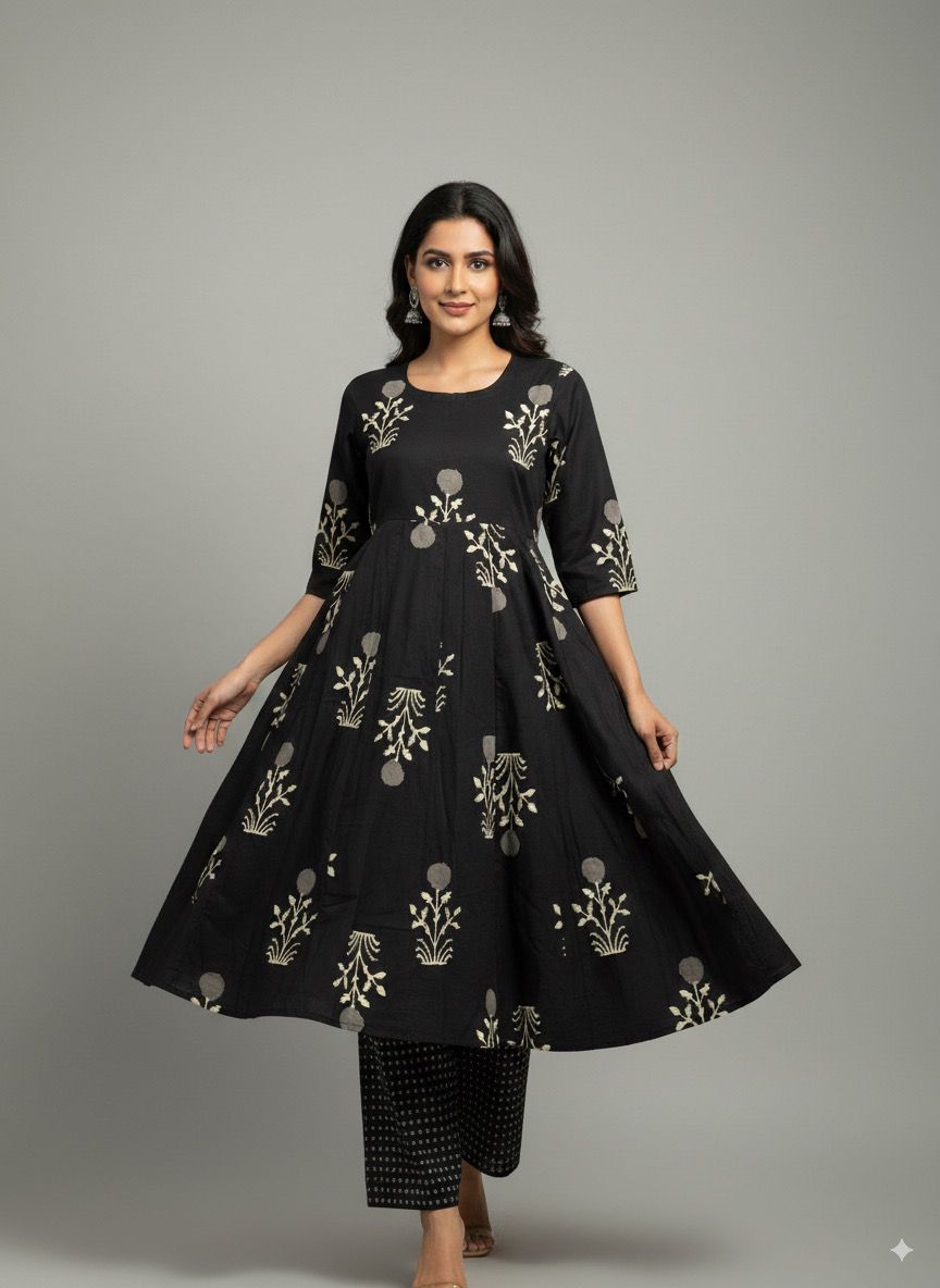 Anarkali Kurti Palazzo Dupatta