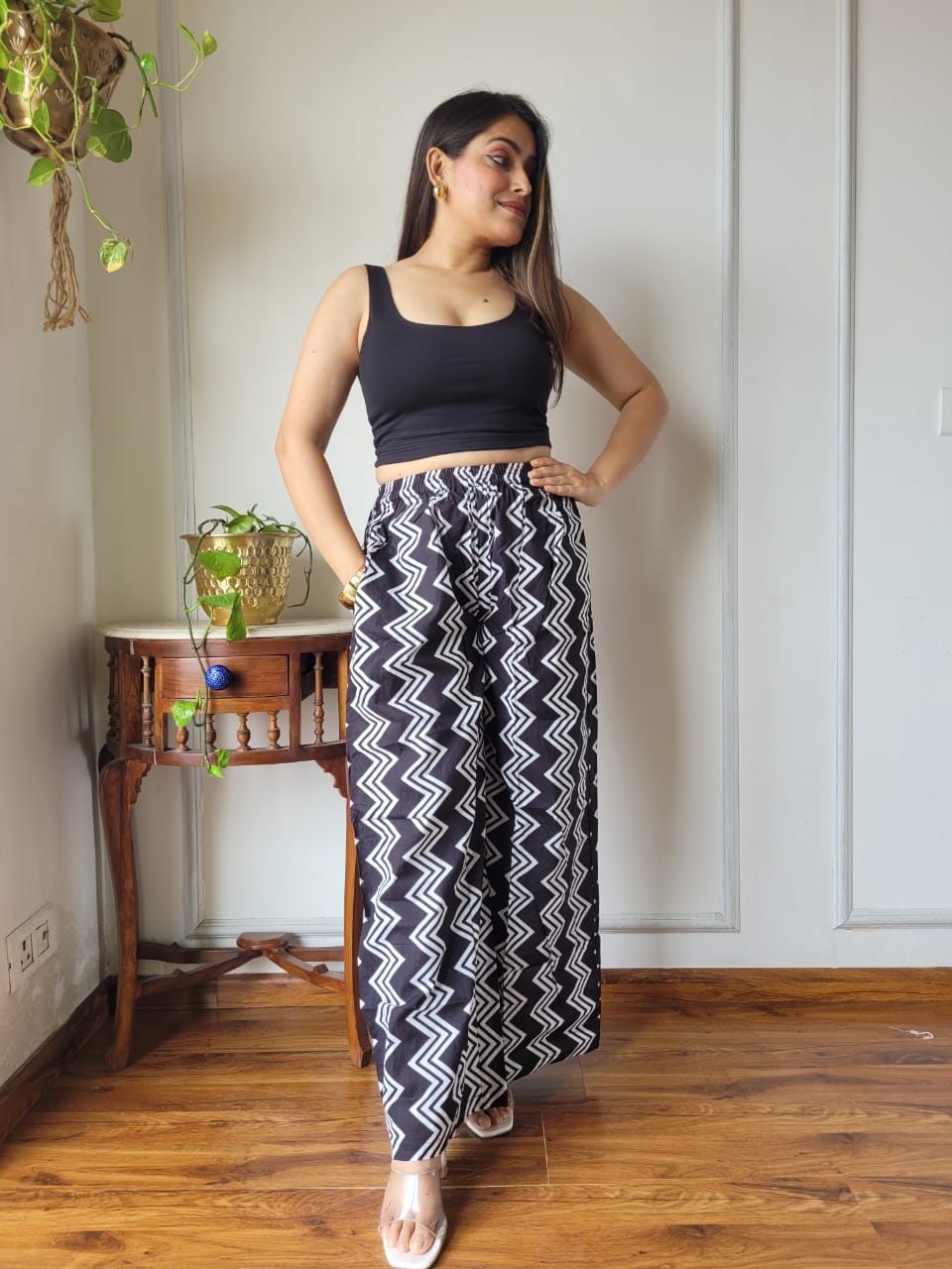 Cotton Pants Hand Block Print Free Size