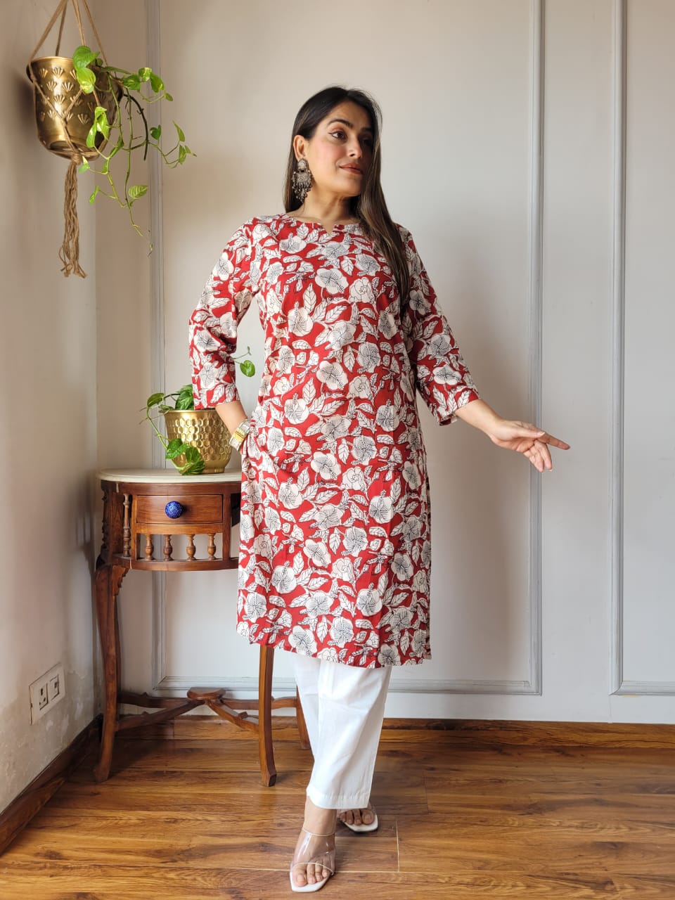 Handblock Print Cotton Kurti Pant