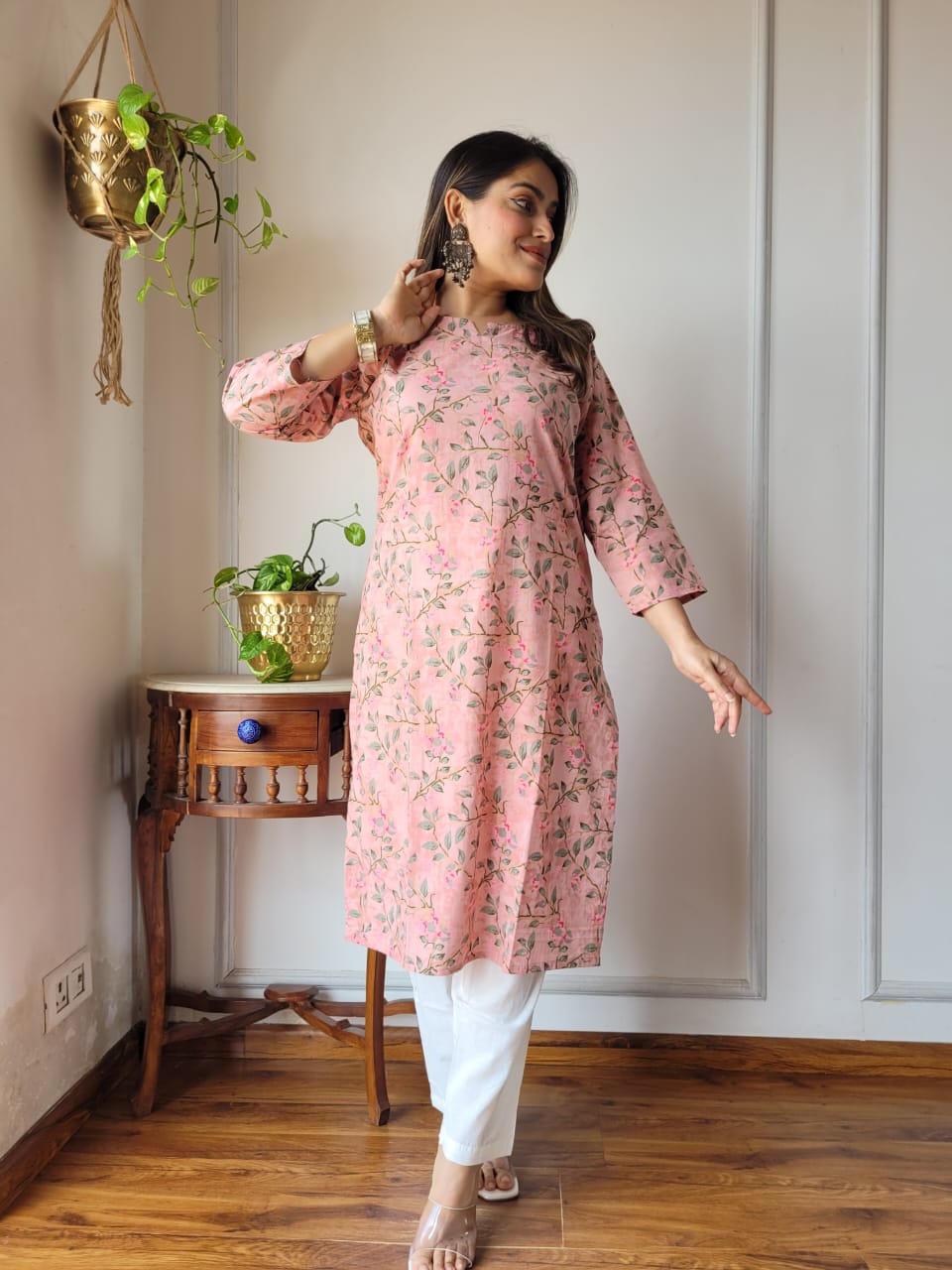Handblock Print Cotton Kurti Pant