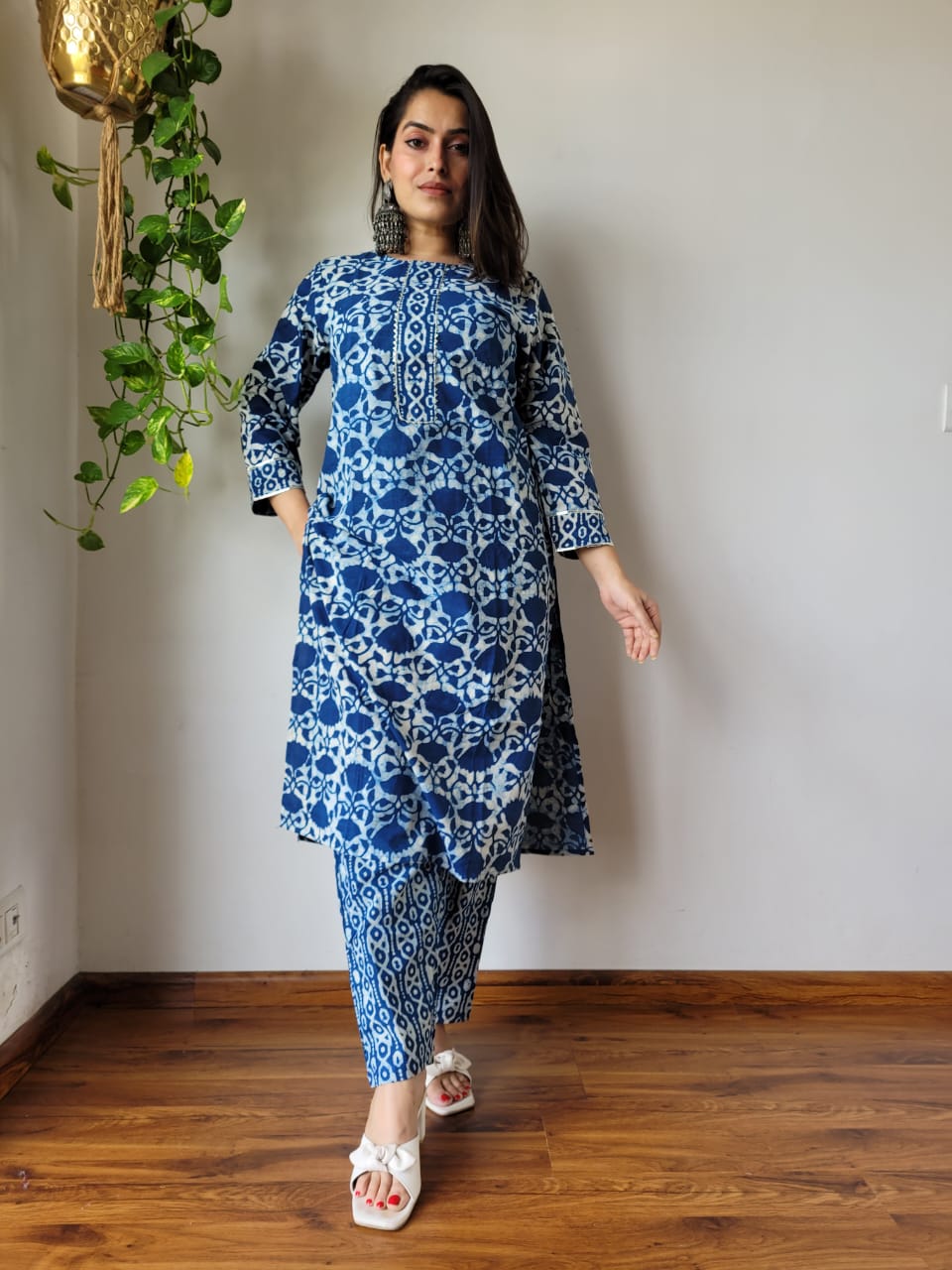 Handblock Print Cotton Kurti Pant