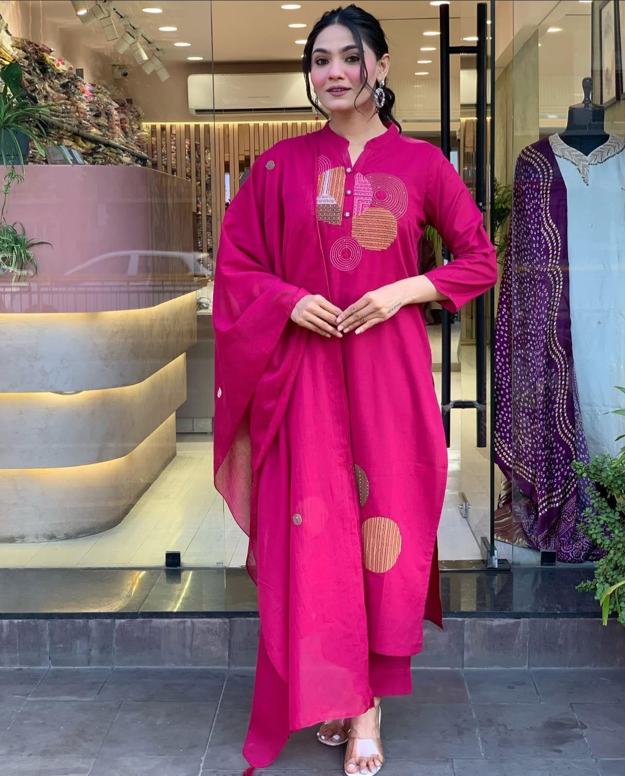 Designer Suit Jaipuri Cotton Kurti Pant Dupatta Premium Quality Wholesale Price