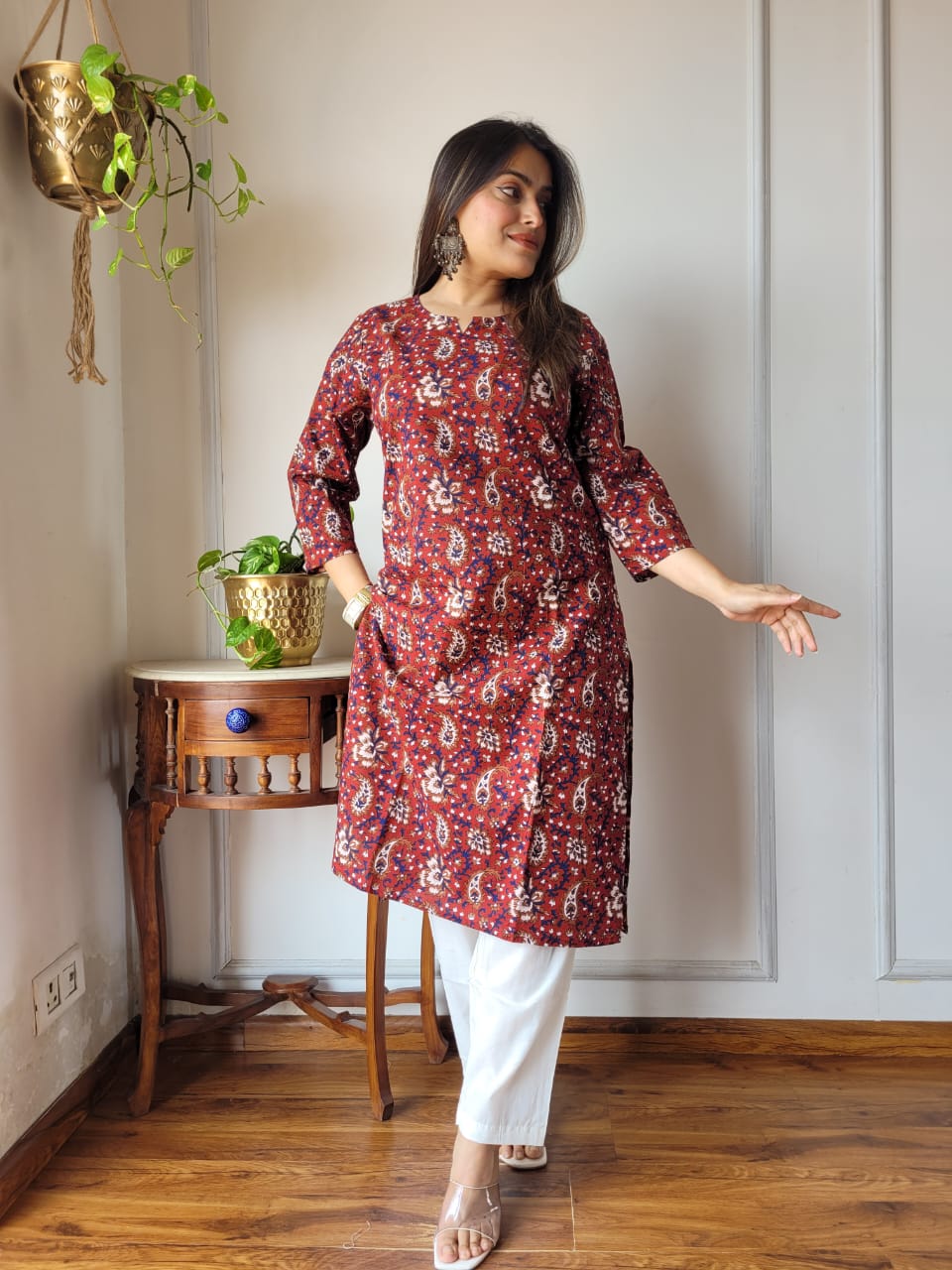 Handblock Print Cotton Kurti Pant