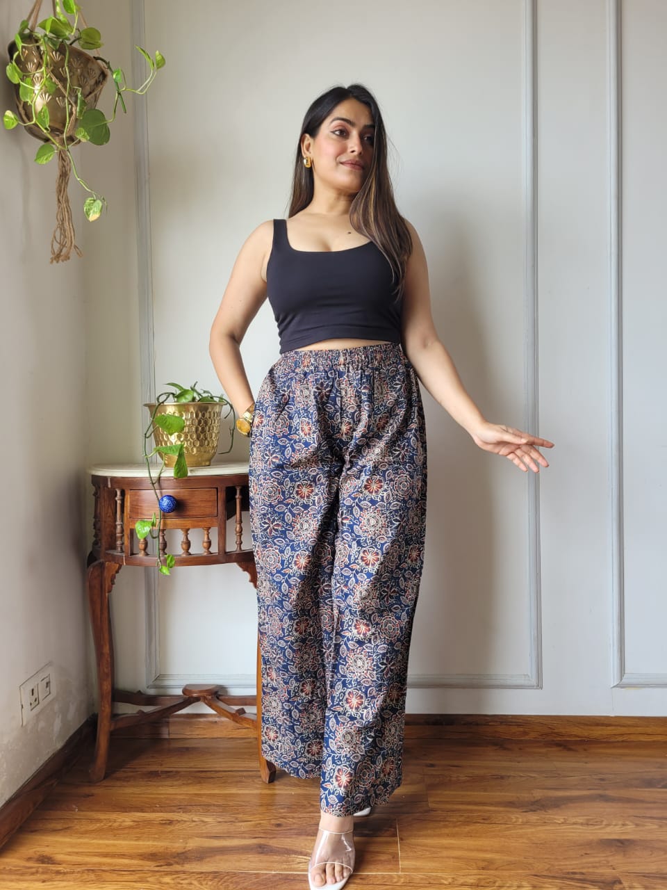 Cotton Pants Hand Block Print Free Size