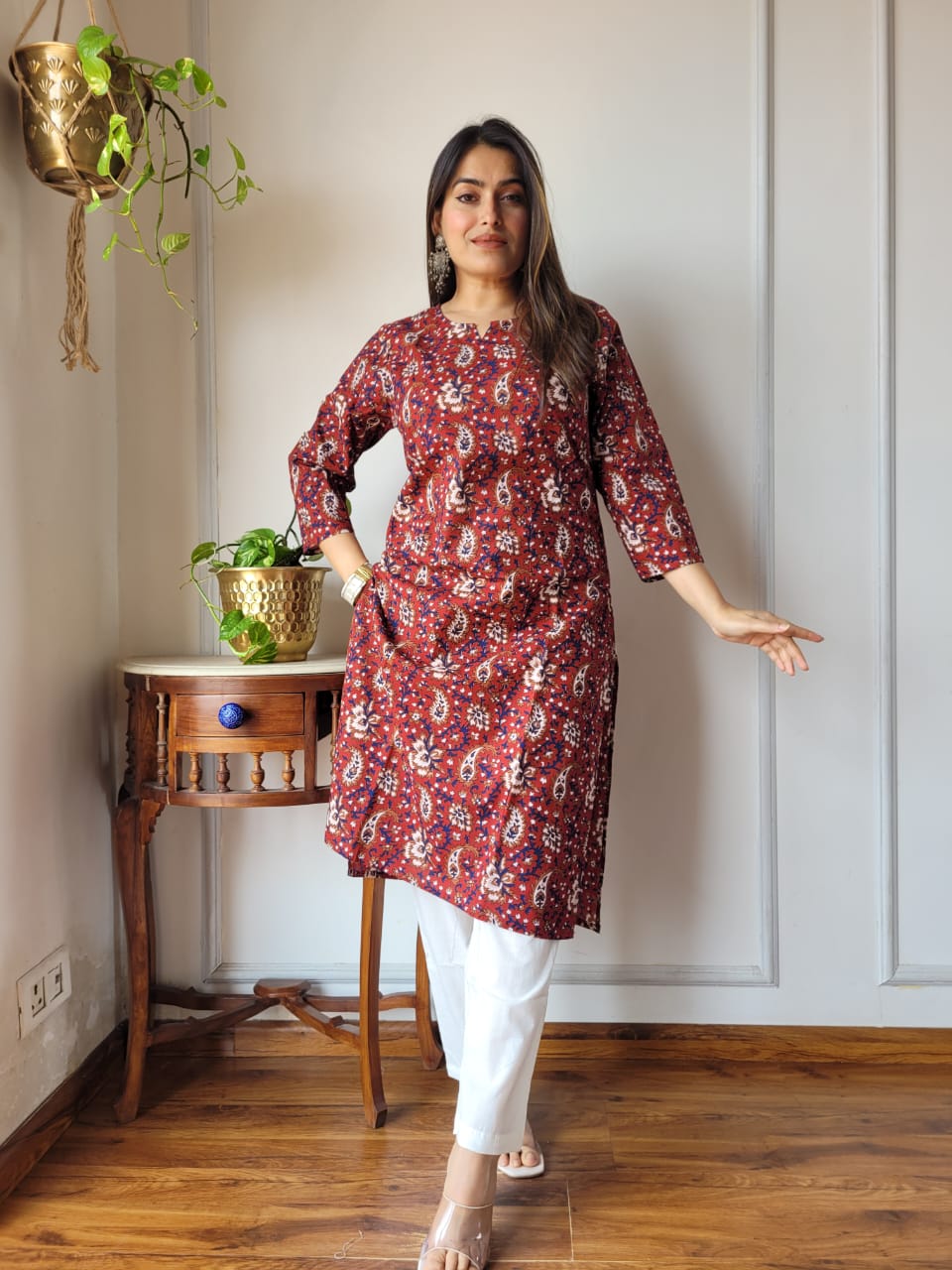 Handblock Print Cotton Kurti Pant