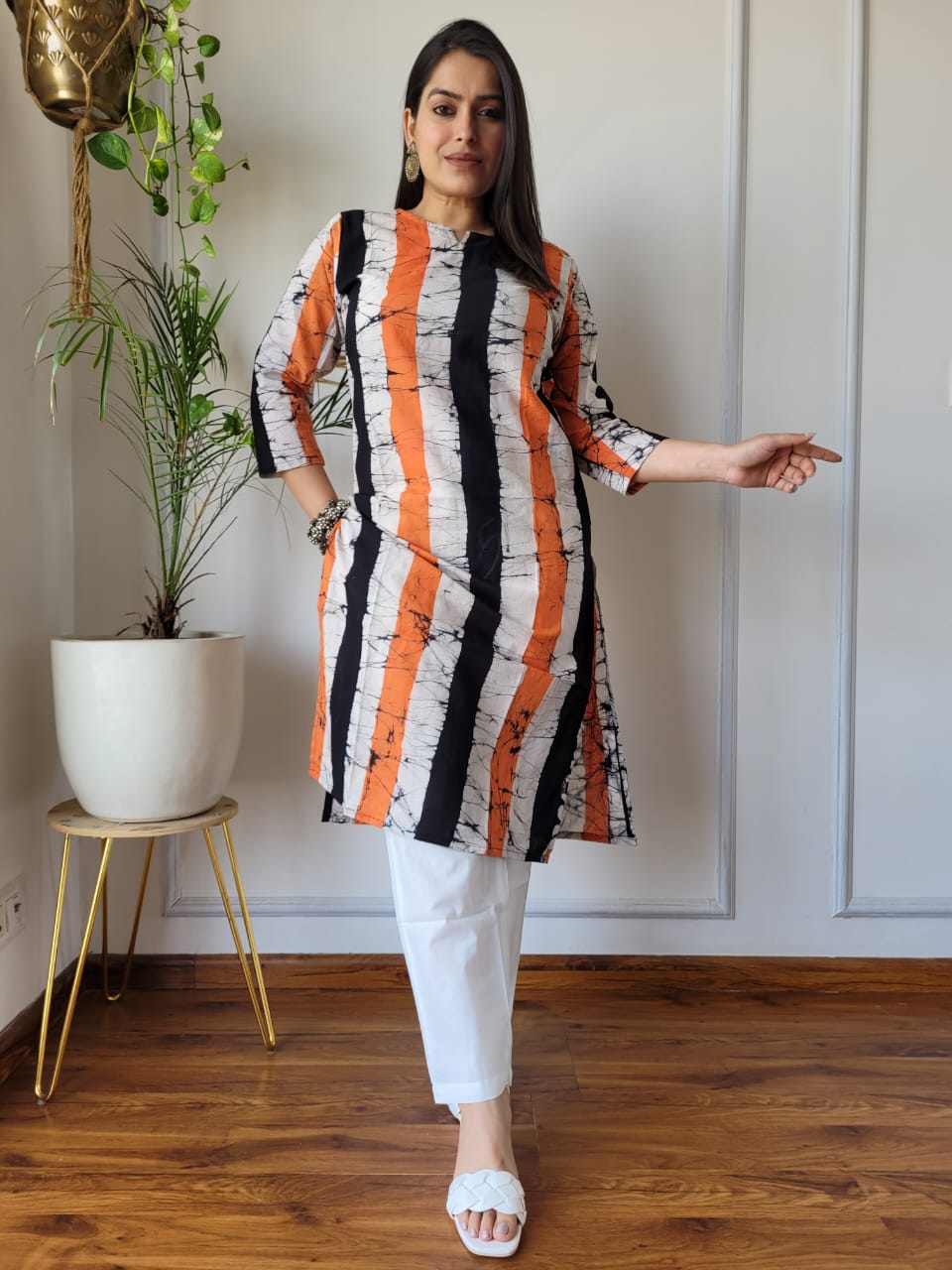 Handblock Print Cotton Kurti Pant