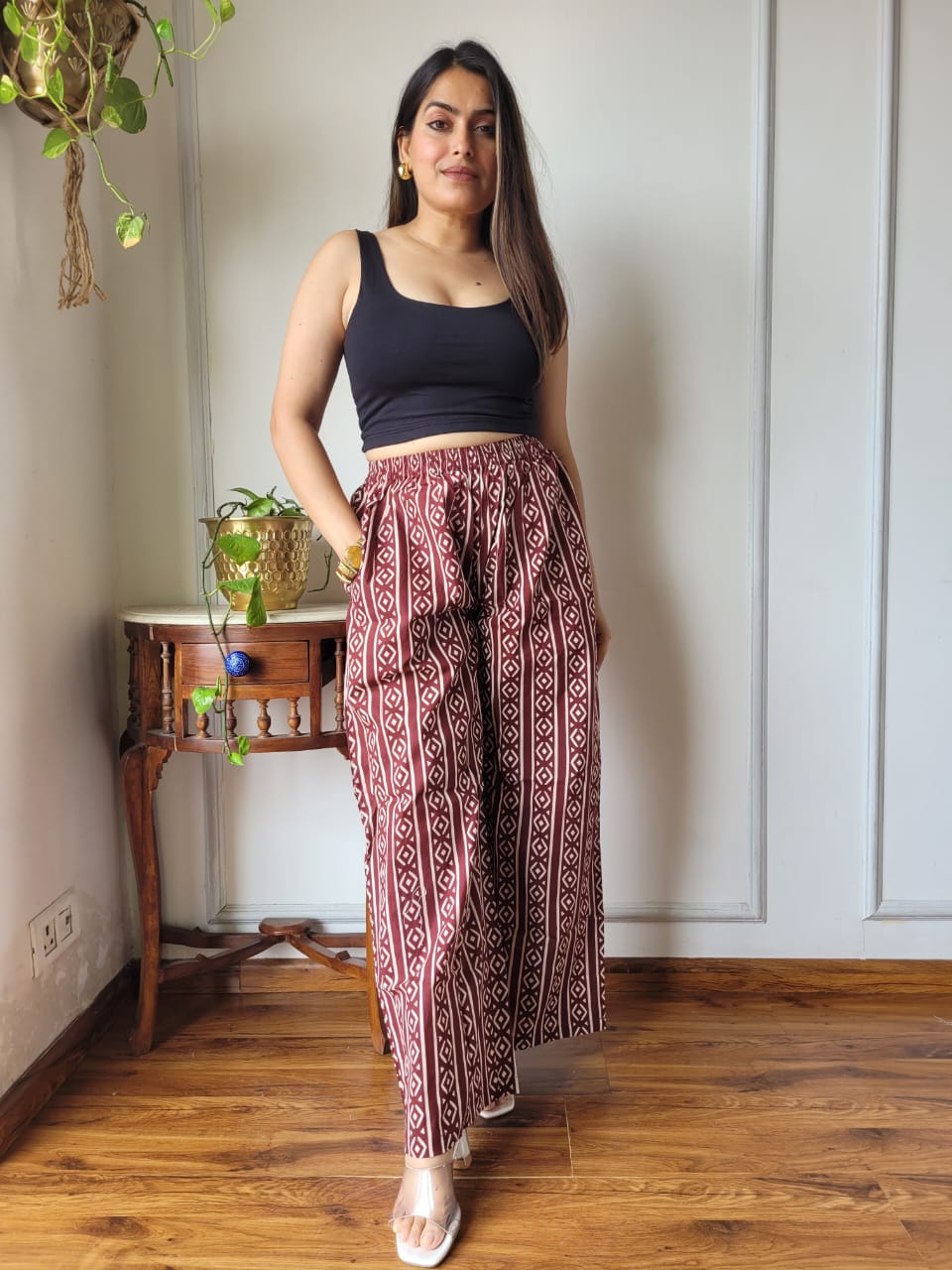 Cotton Pants Hand Block Print Free Size