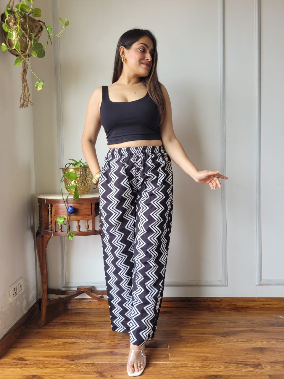 Cotton Pants Hand Block Print Free Size