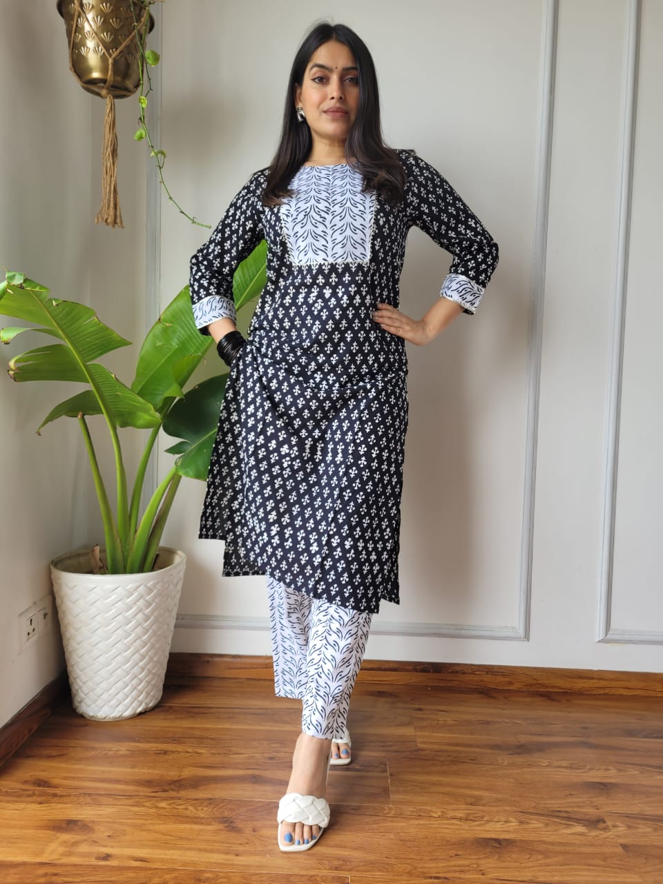 Handblock Print Cotton Kurti Pant