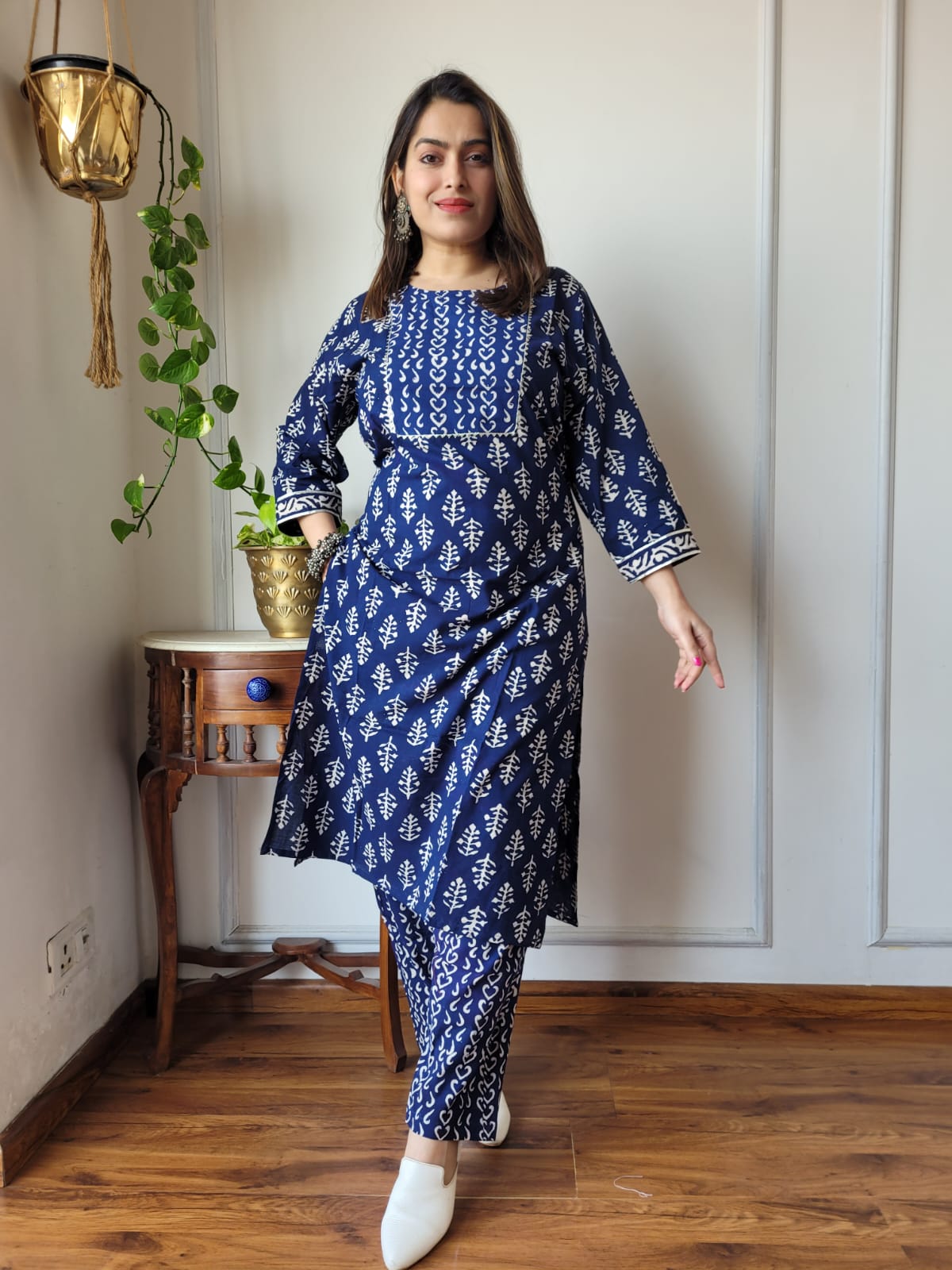 Handblock Print Cotton Kurti Pant