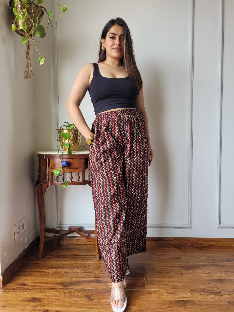 Cotton Pants Hand Block Print Free Size