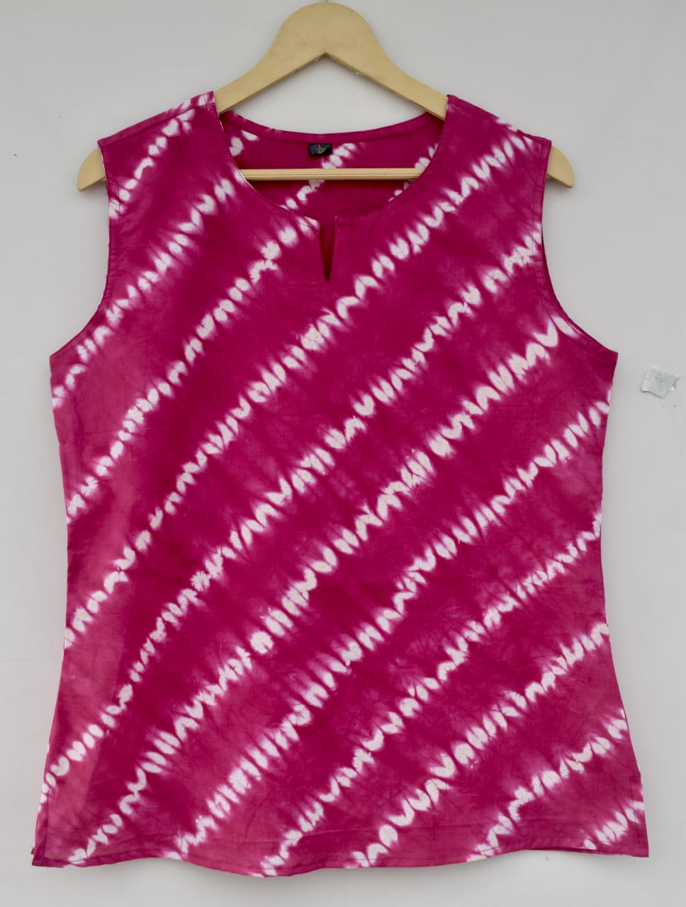 Cotton sleeveless tops kurti handblock print handmade natural colors