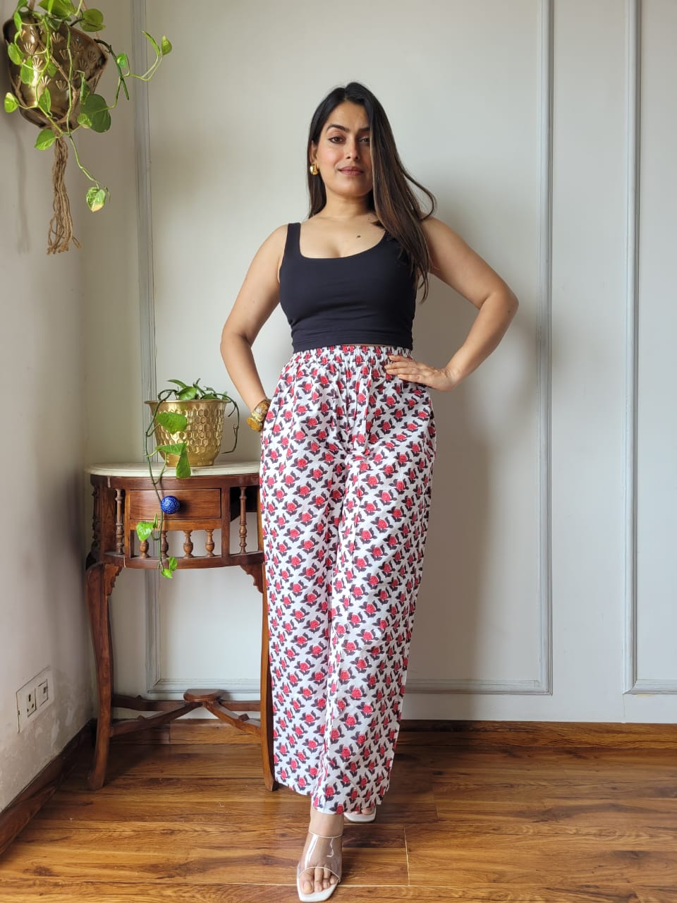 Cotton Pants Hand Block Print Free Size