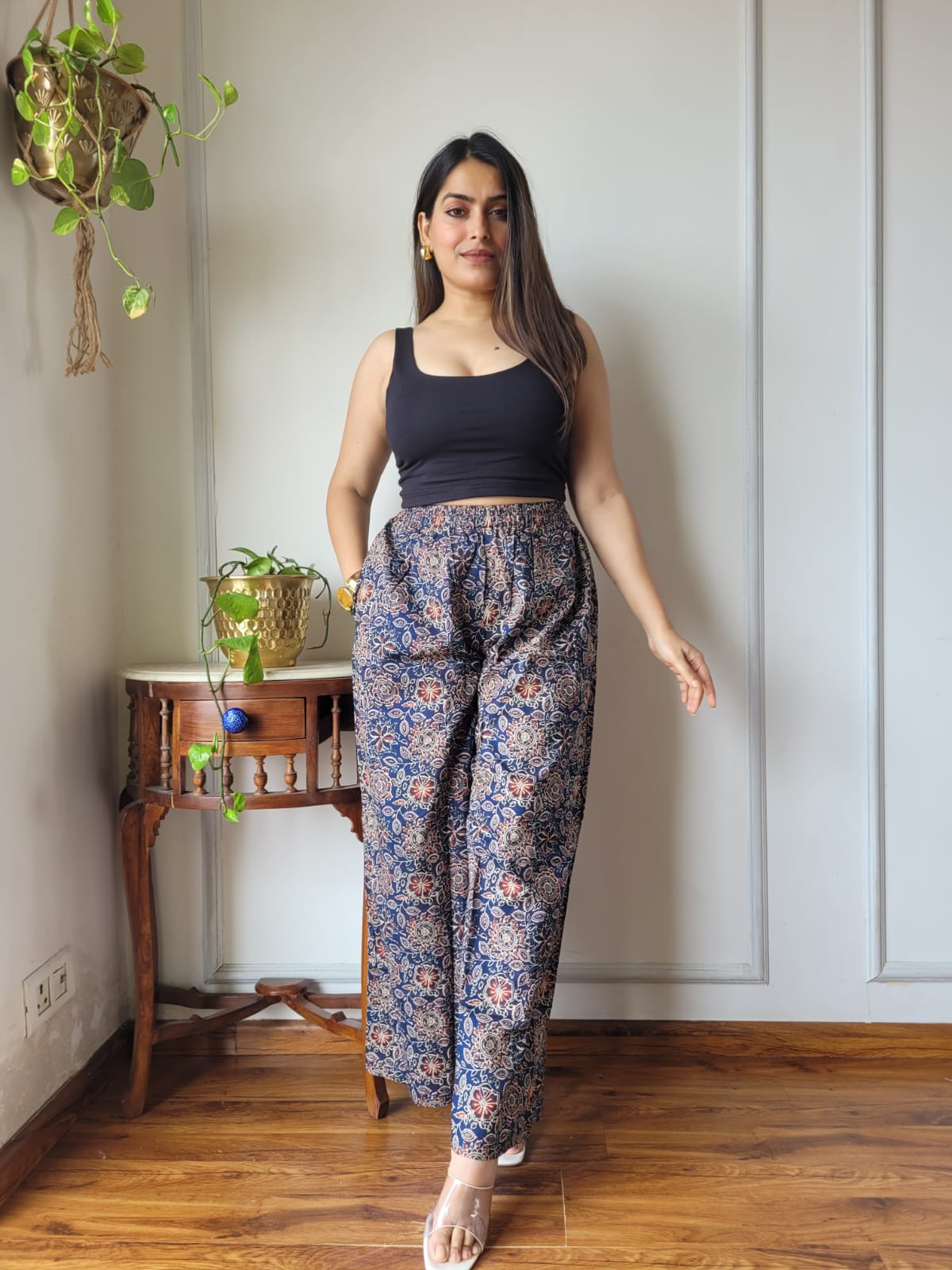 Cotton Pants Hand Block Print Free Size