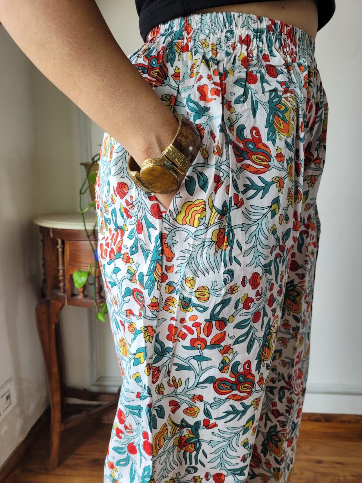 Cotton Pants Hand Block Print Free Size