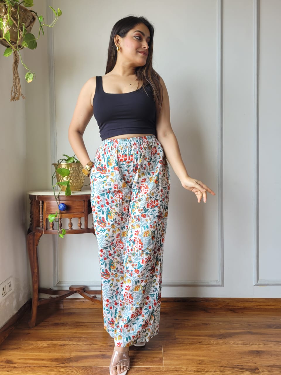 Cotton Pants Hand Block Print Free Size