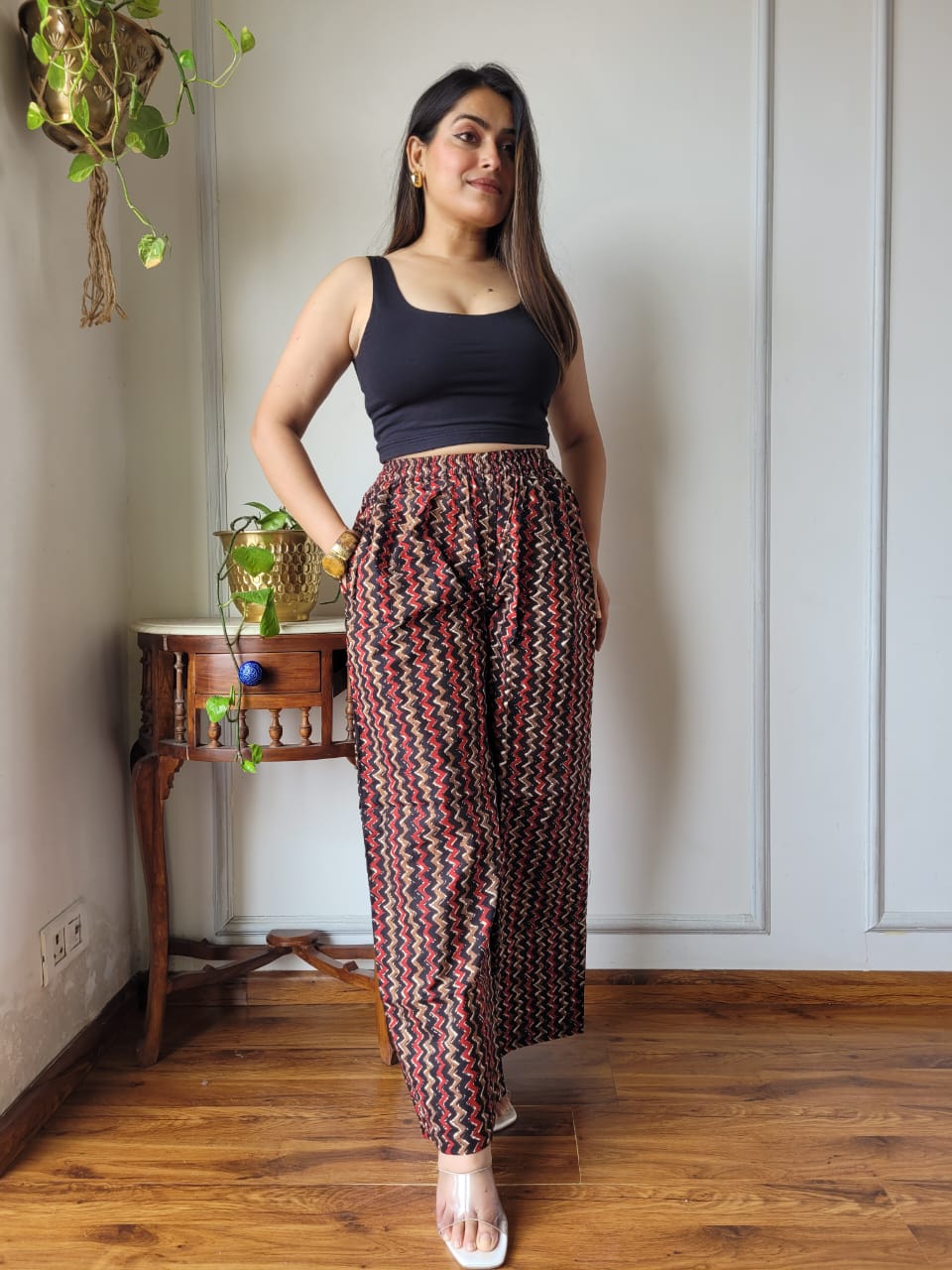 Cotton Pants Hand Block Print Free Size