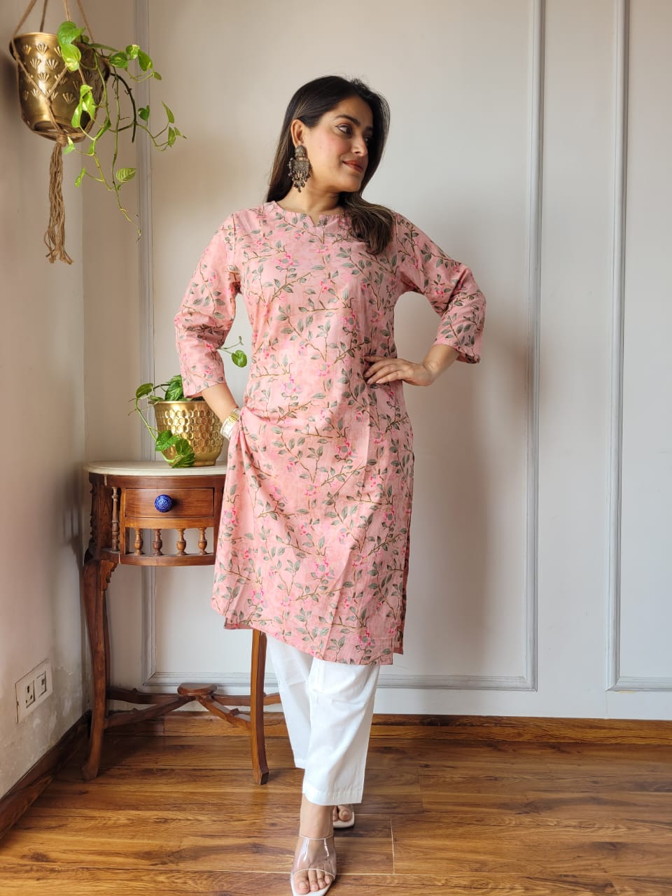 Handblock Print Cotton Kurti Pant