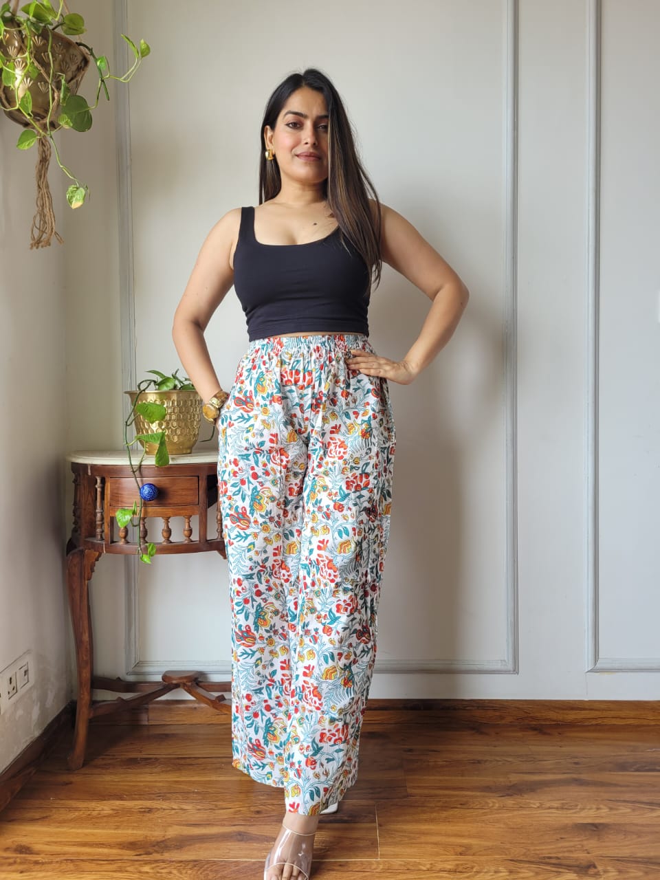 Cotton Pants Hand Block Print Free Size